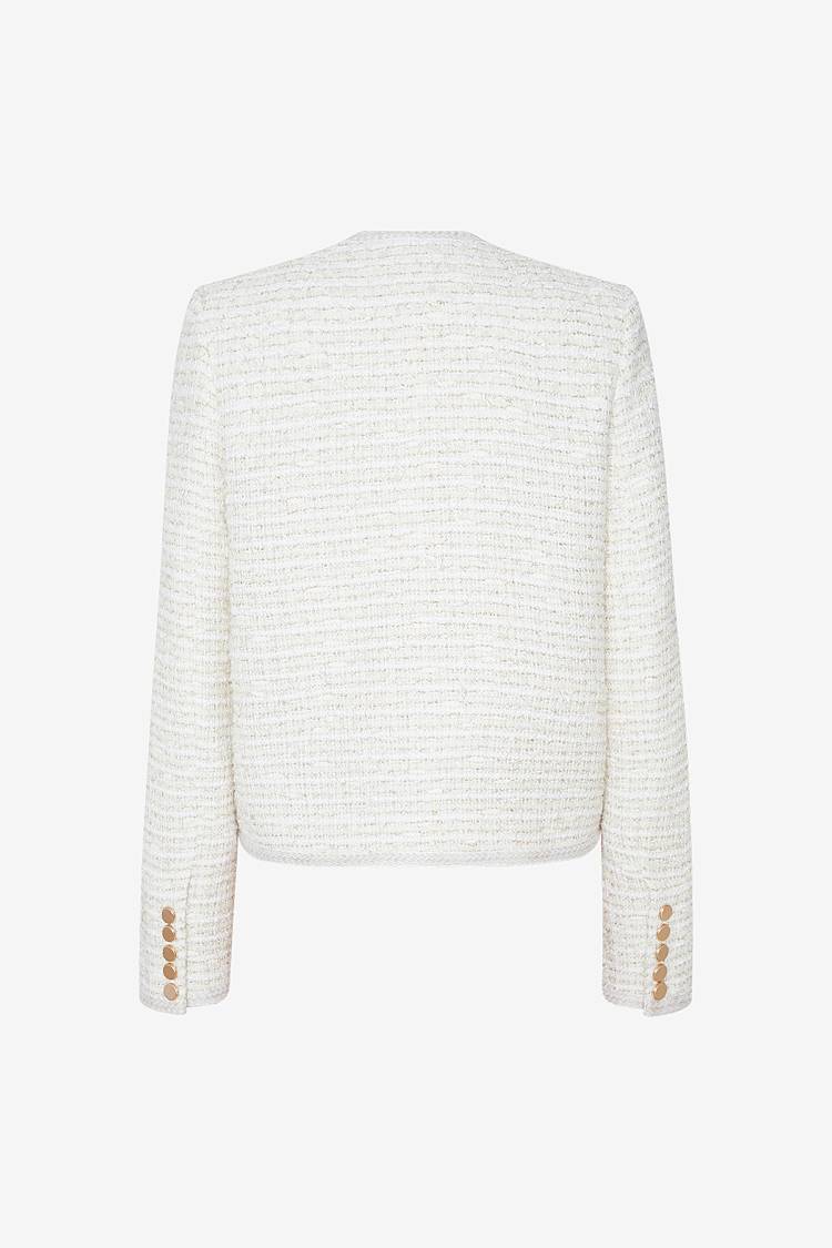 Sly 010 Kurze Tweedjacke Mit Aufgesetzten Taschen