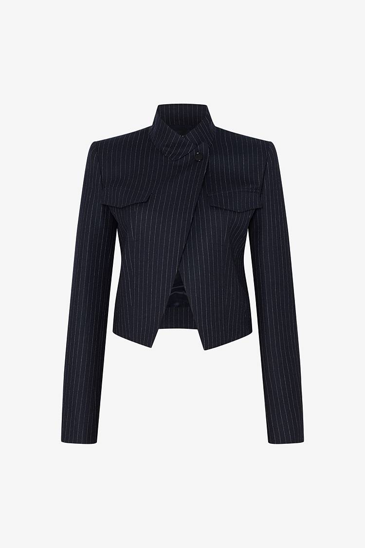 Sly 010 Kurze Wolljacke mit Pattentaschen