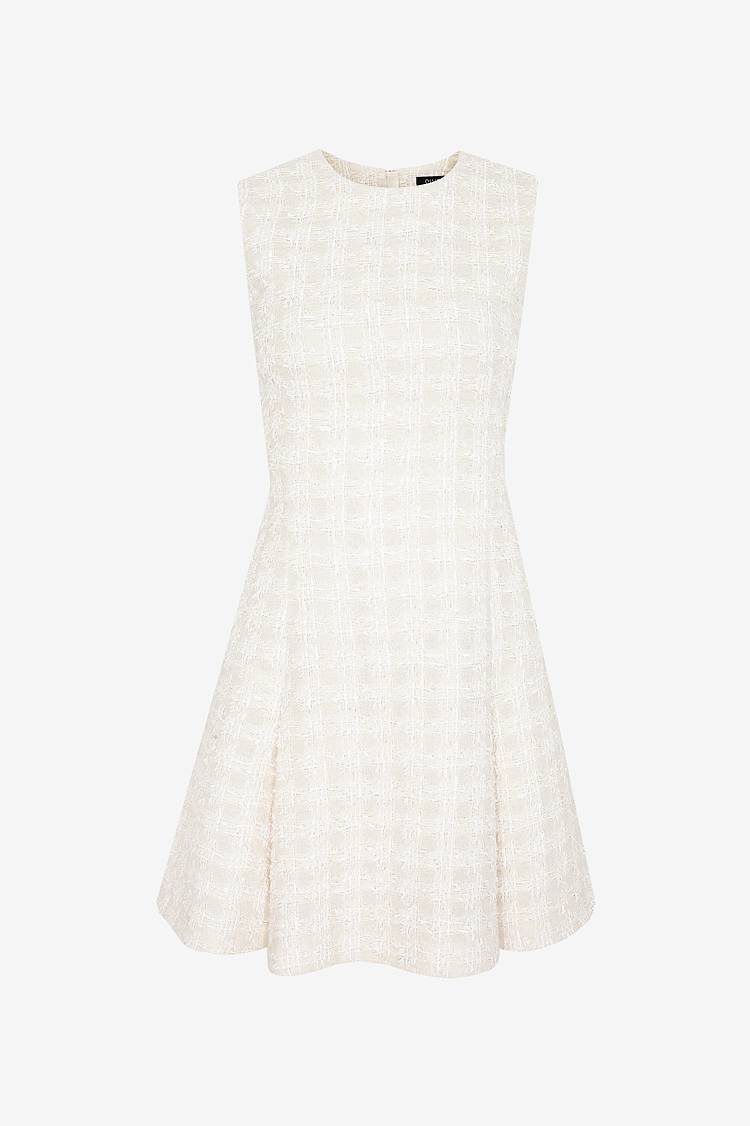 Sly 010 Kurzes, ärmelloses Tweed-Kleid