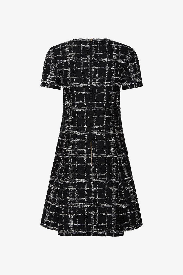 Sly 010 Kurzes Tweed-Kleid In A-Linie