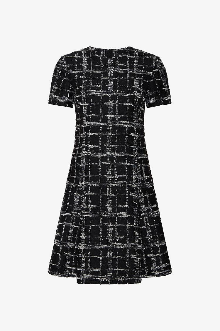 Sly 010 Kurzes Tweed-Kleid in A-Linie