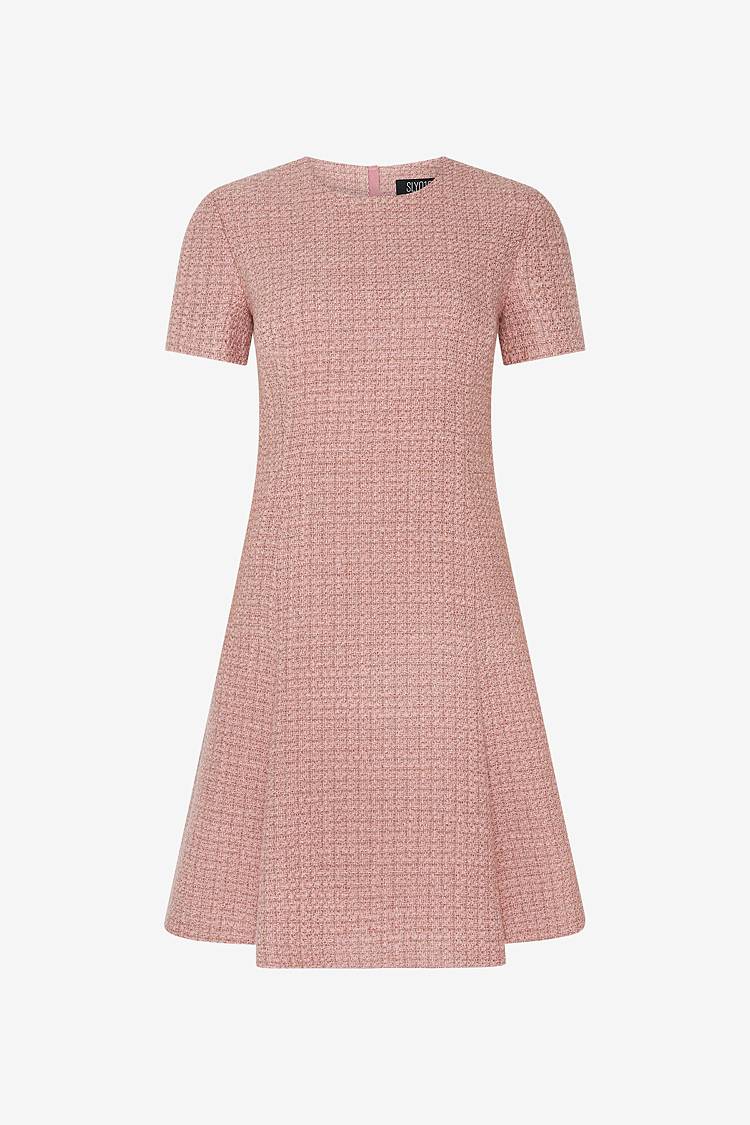 Sly 010 Kurzes Tweed-Kleid in A-Linie