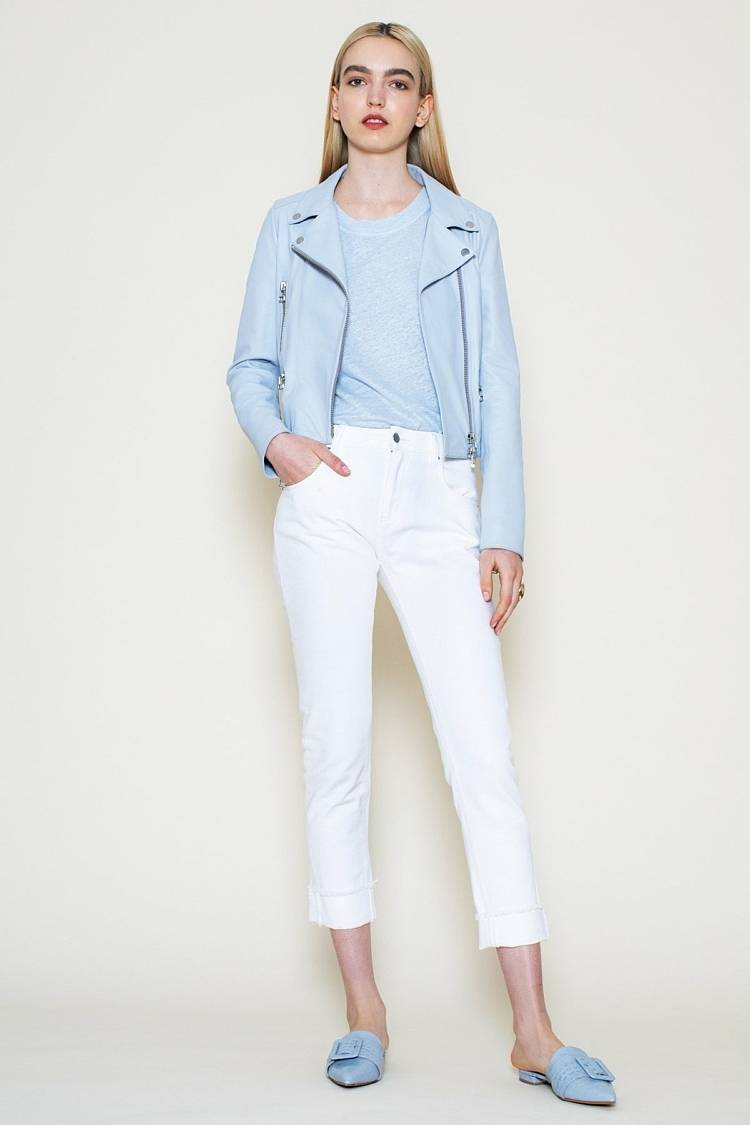 Sly 010 Lederjacke Im Bikerstil