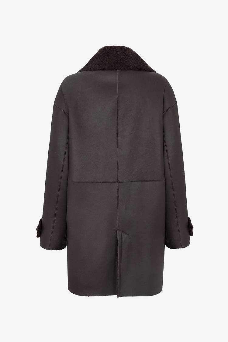 Sly 010 Ledermantel Mit Lammfell