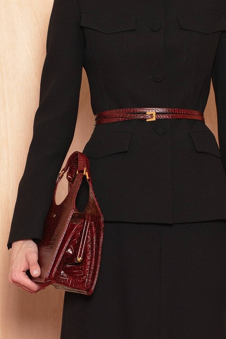 Sly 010 Maria Bag Aus Leder Mit Kroko-Prägung