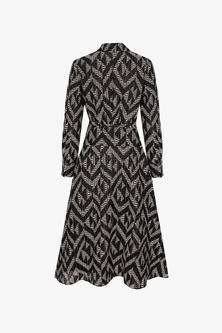 Sly 010 Midi-Wickelkleid Mit Grafischem Muster