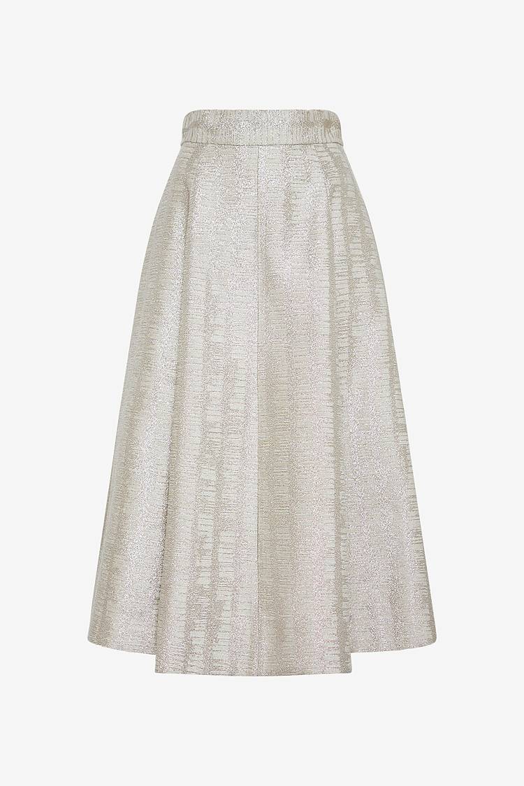 Sly 010 Midirock aus funkelndem Lurex-Jacquard