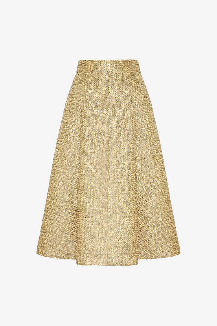 Sly 010 Midirock aus funkelndem Tweed