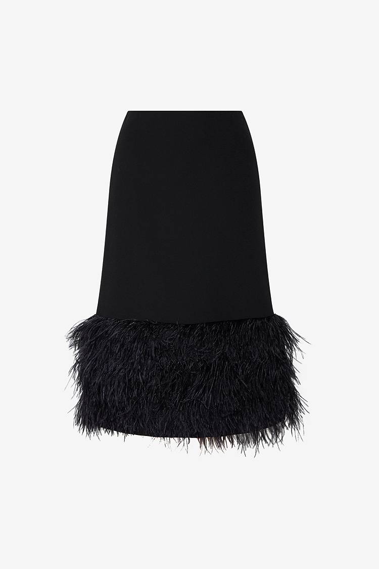 Sly 010 Midirock mit Federbesatz