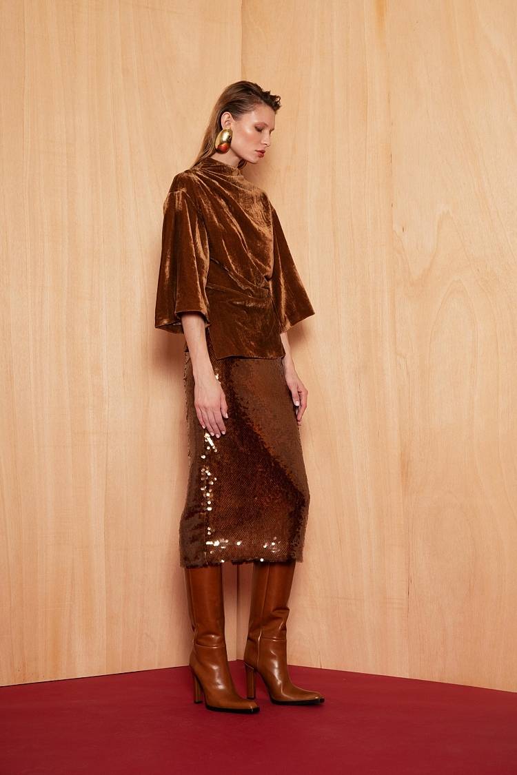 Sly 010 Pailletten Bleistiftrock