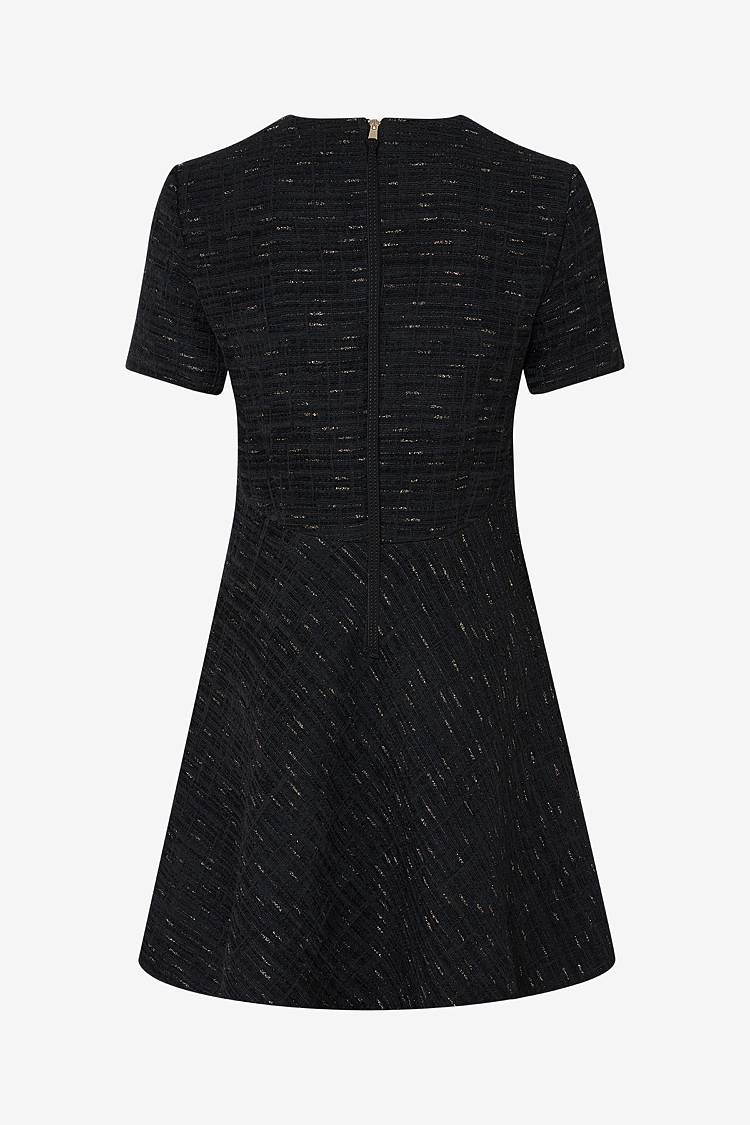 Sly 010 Schlichtes Tweedkleid Mit Seitentaschen