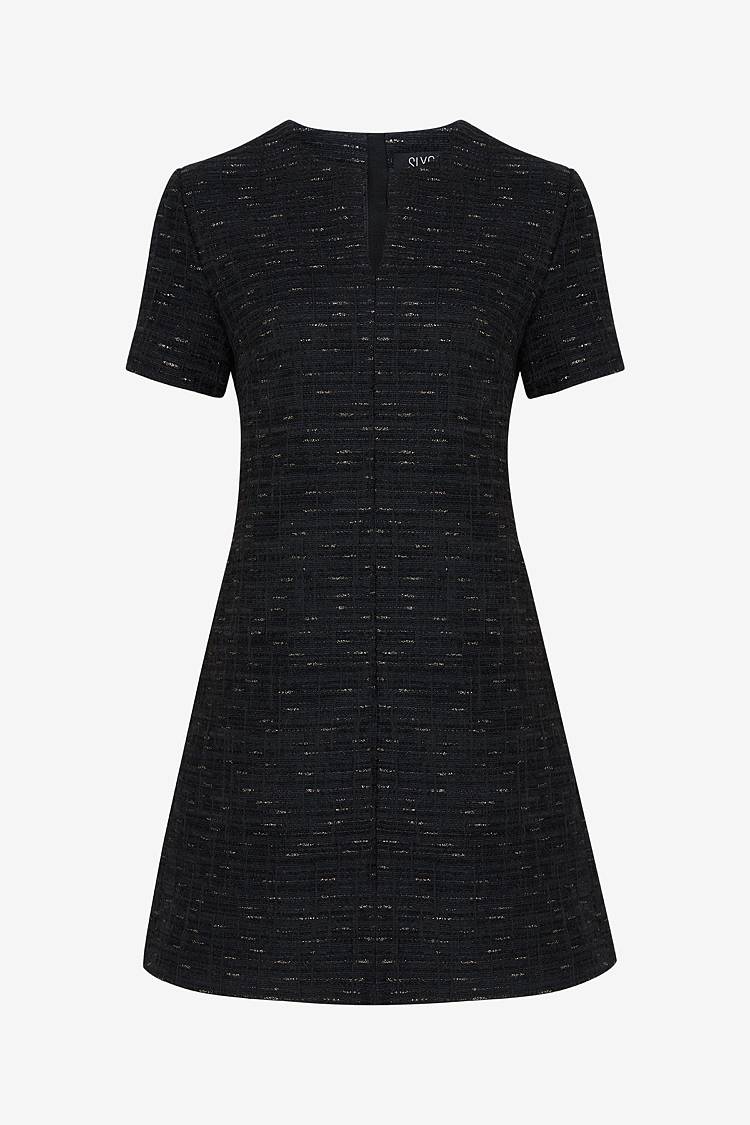 Sly 010 Schlichtes Tweedkleid mit Seitentaschen