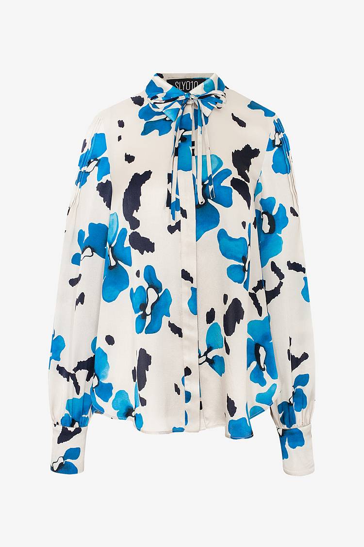 Sly 010 Seidenbluse mit floralem Print