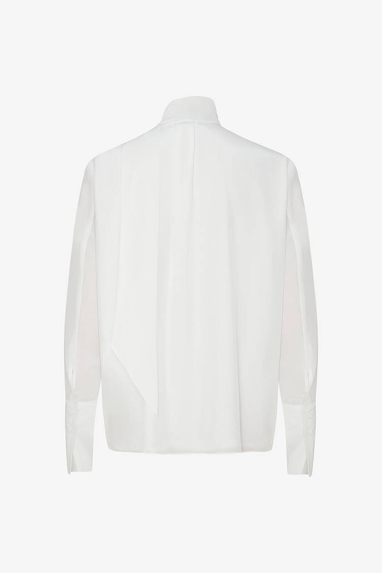 Sly 010 Seidenbluse Mit Schalkragen