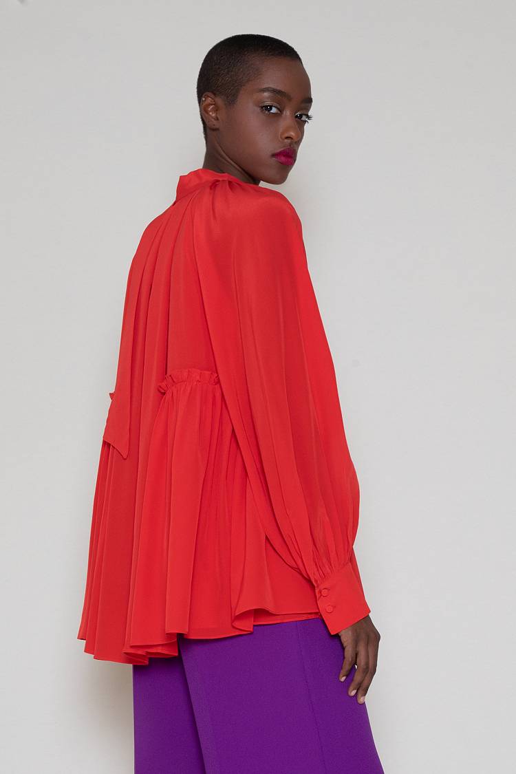 Sly 010 Seidenbluse Mit Schluppe