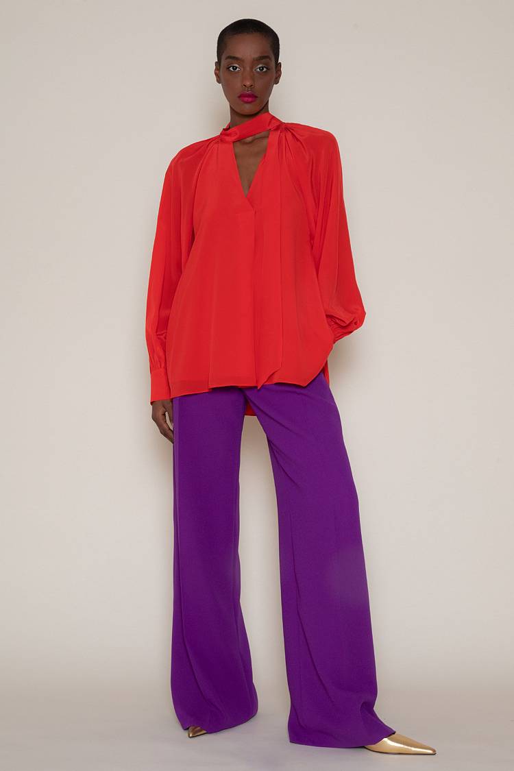 Sly 010 Seidenbluse Mit Schluppe