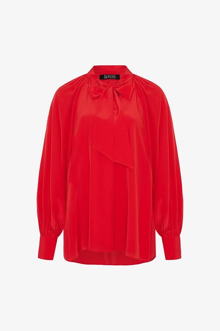 Sly 010 Seidenbluse mit Schluppe