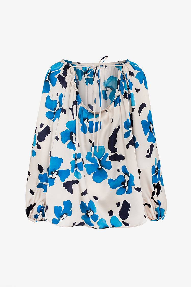 Sly 010 Seidenbluse Mit Weitem Kragen