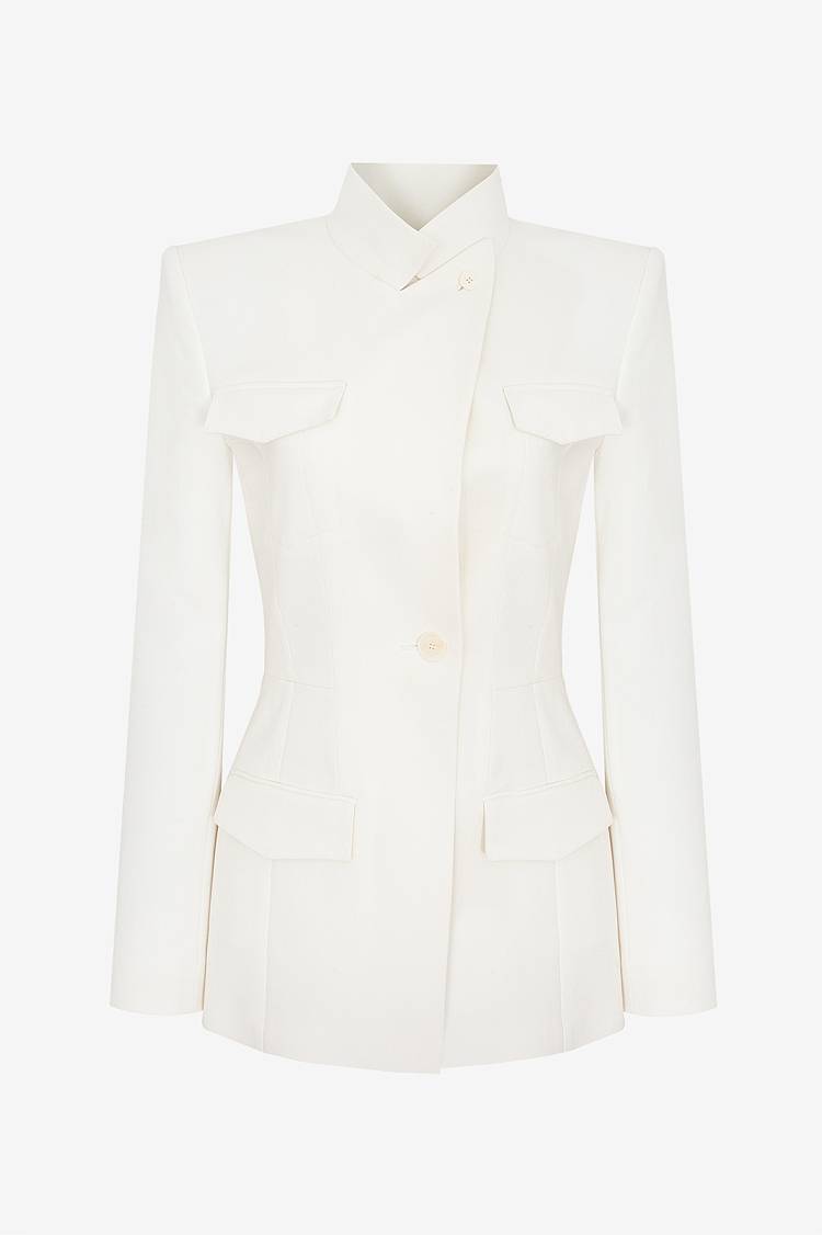 Sly 010 Taillierter Blazer aus Baumwoll-Crêpe