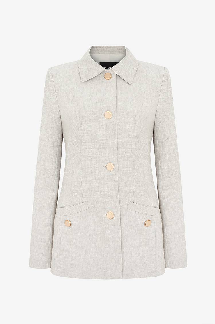 Sly 010 Taillierter Blazer aus Leinengemisch