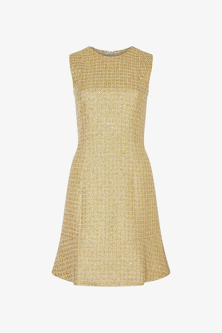 Sly 010 Tailliertes Kleid aus funkelndem Tweed