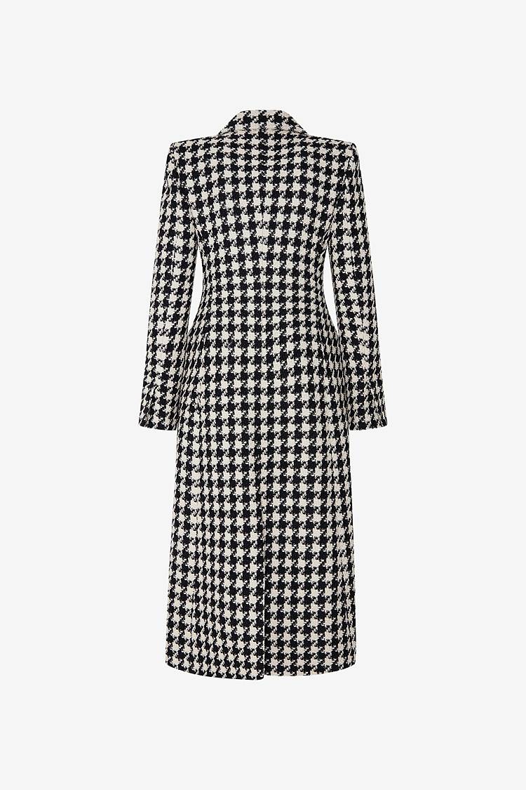 Sly 010 Tailored Coat With Houndstooth Pattern
