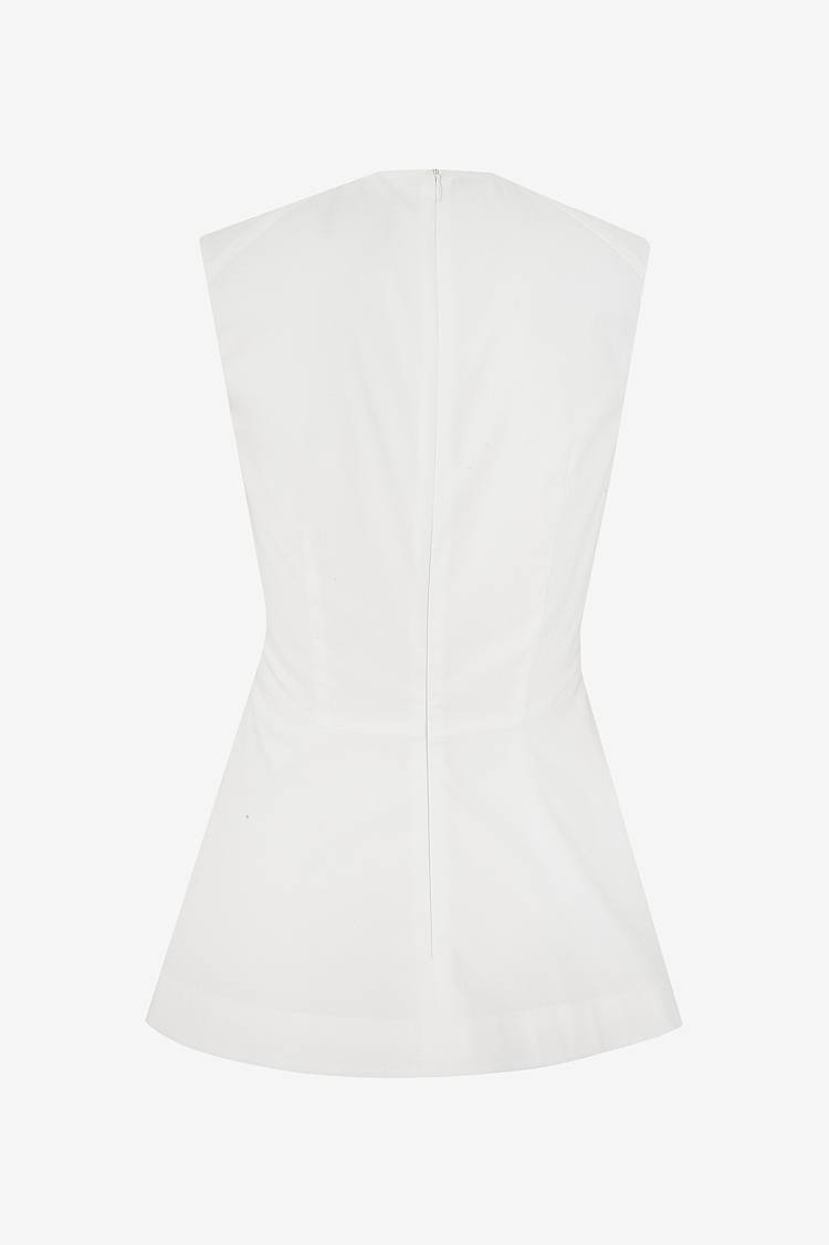 Sly 010 Top Mit Volant Aus Baumwollpopelin