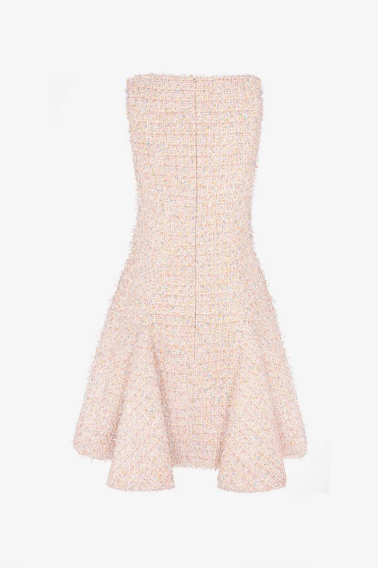 Sly 010 Tweed-Kleid Mit Godet-Falten