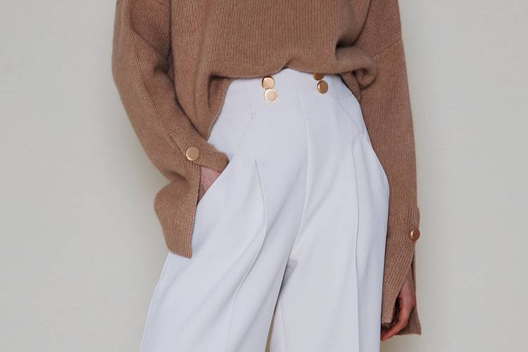 Sly 010 Weite Hose Mit Zierknöpfen