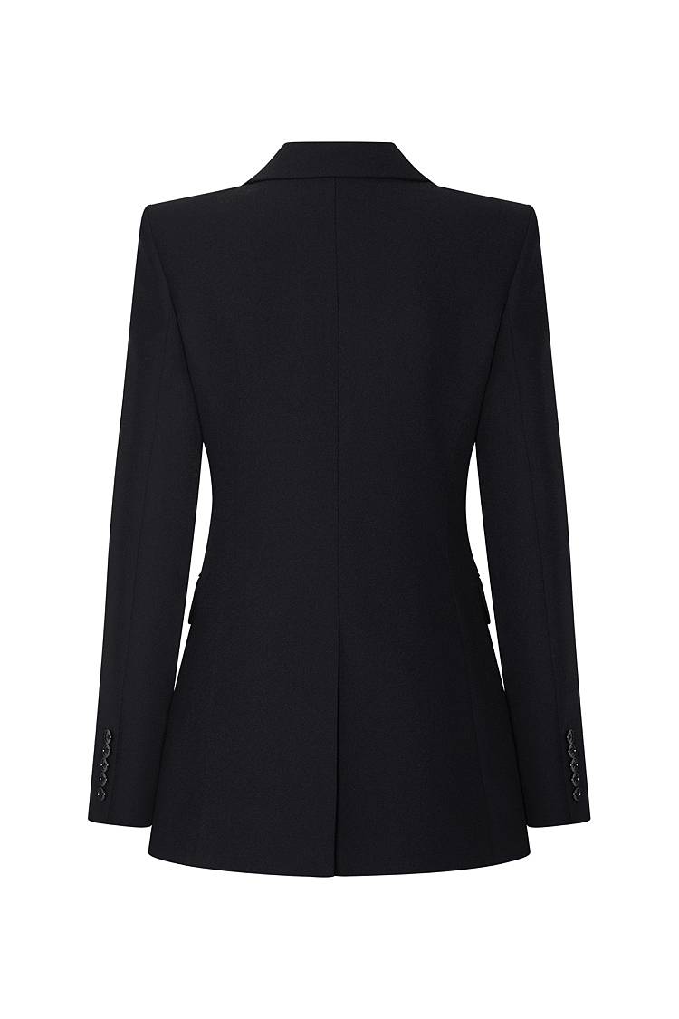 Sly 010 Taillierter Einknopf-Blazer Aus Crêpe-Envers-Satin