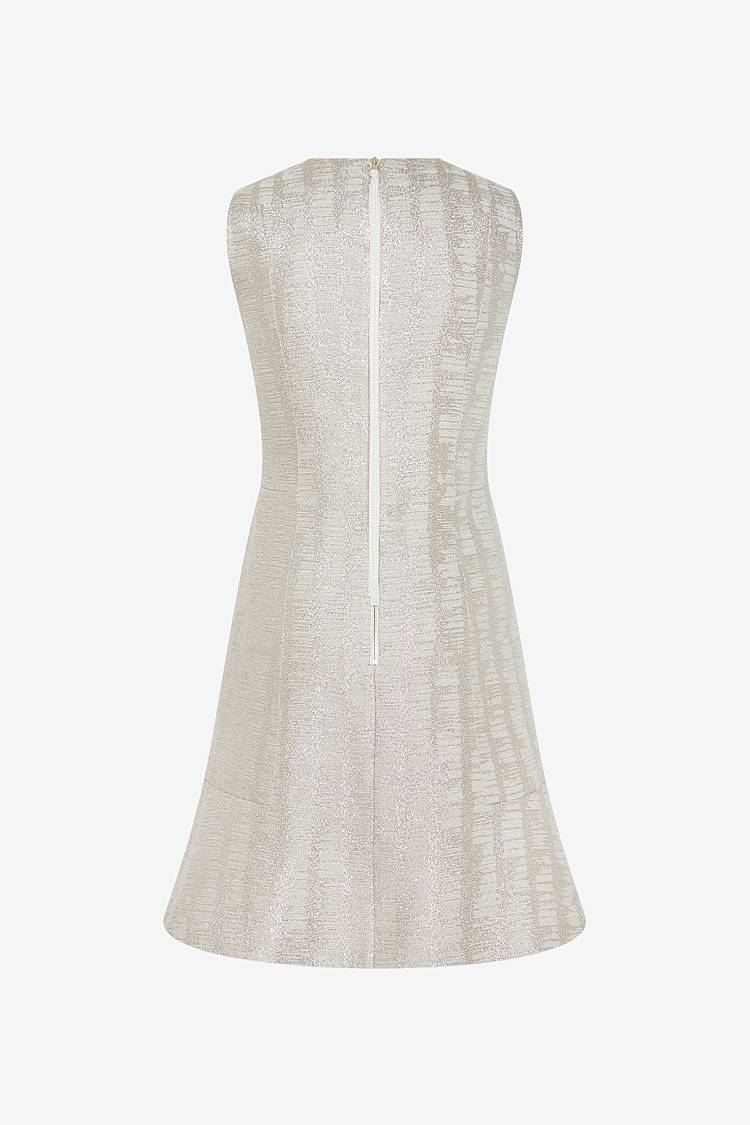 Sly 010 Tailliertes Kleid Aus Funkelndem Lurex-Jacquard