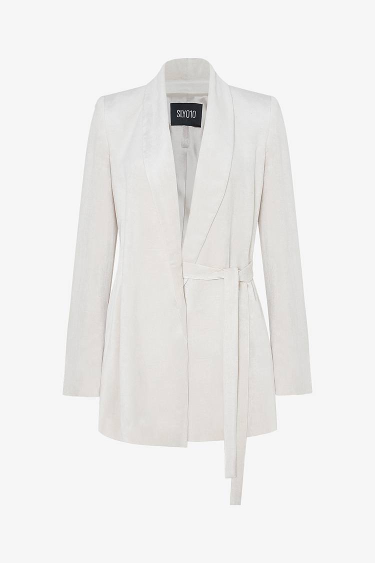 Sly 010 Wickelblazer mit Gürtel aus weichem Viskose-Cord