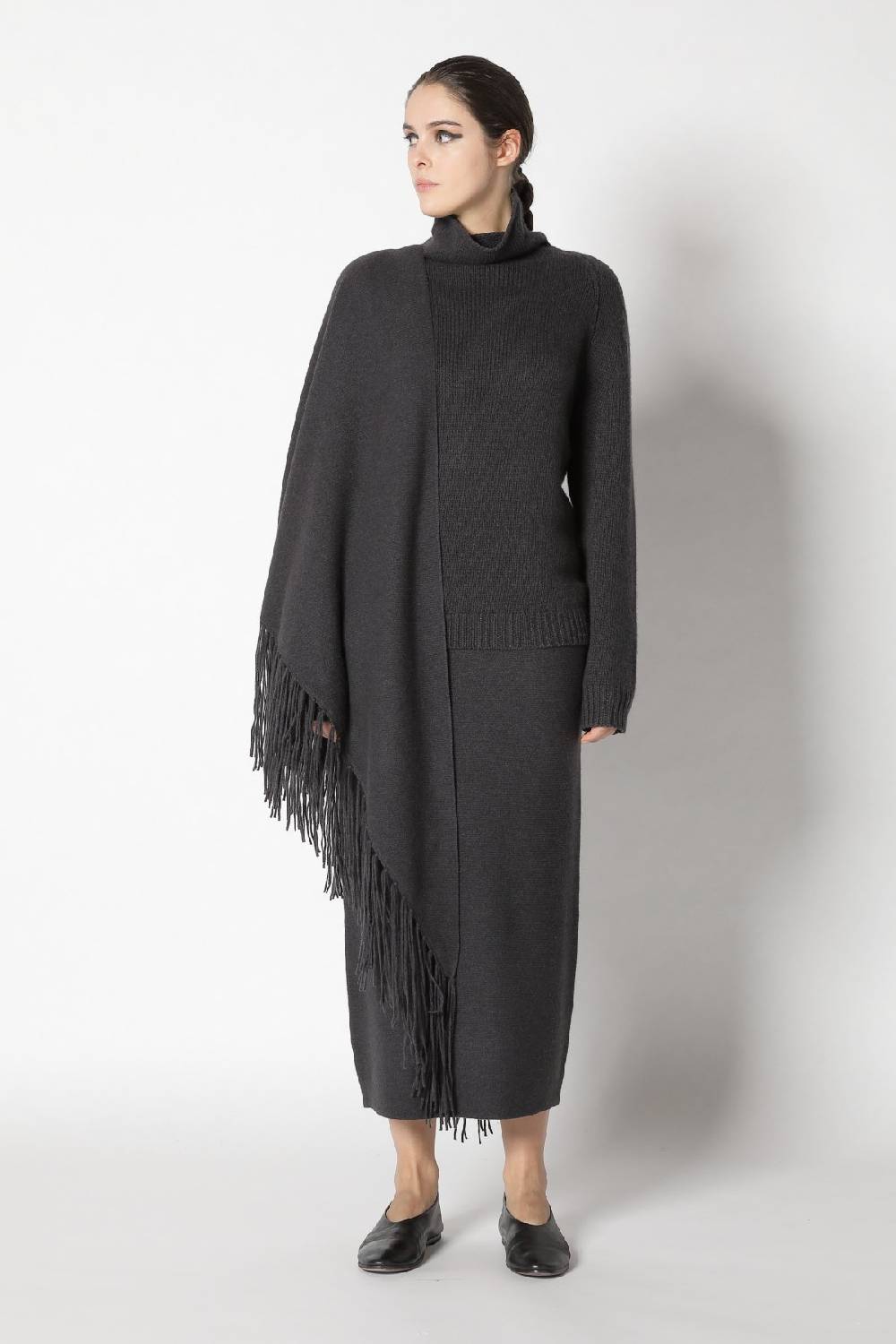 Sminfinity airy turtle jumper + garter triangle + garter maxi skirt Sminfinity airy turtle jumper + garter triangle + garter maxi skirt