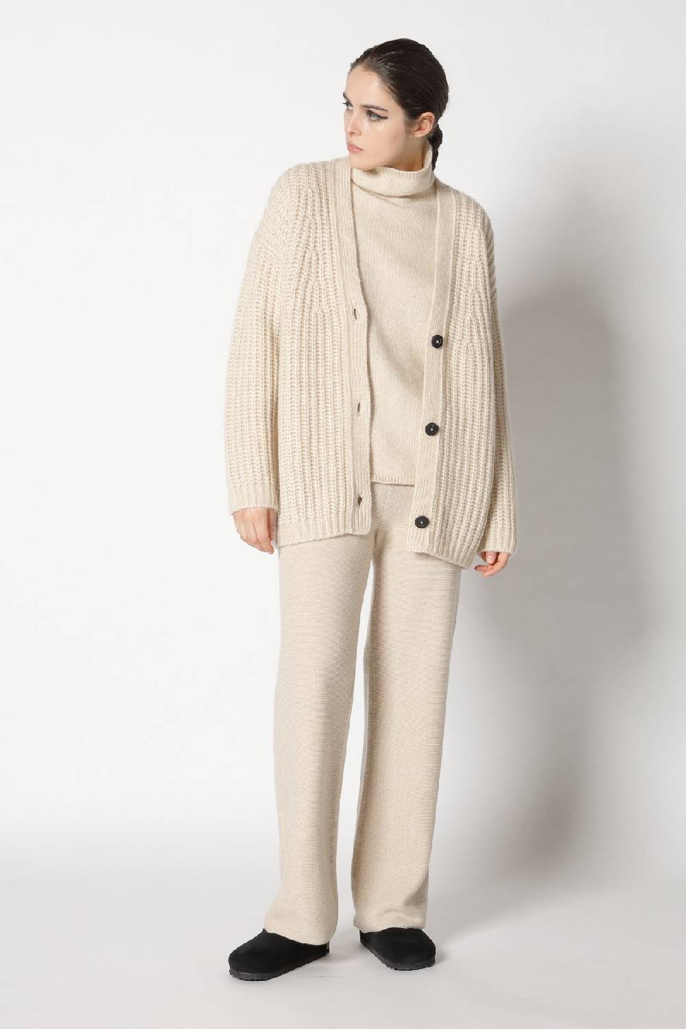 Sminfinity blurry chunky cardy + blurry turtle top + garter palazzo pants