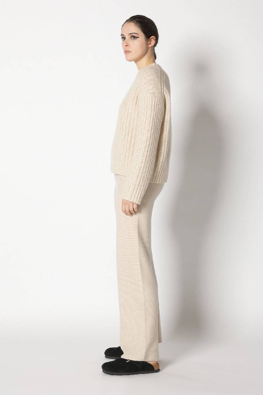 Sminfinity Blurry Chunky Crewneck + Garter Palazzo Pants