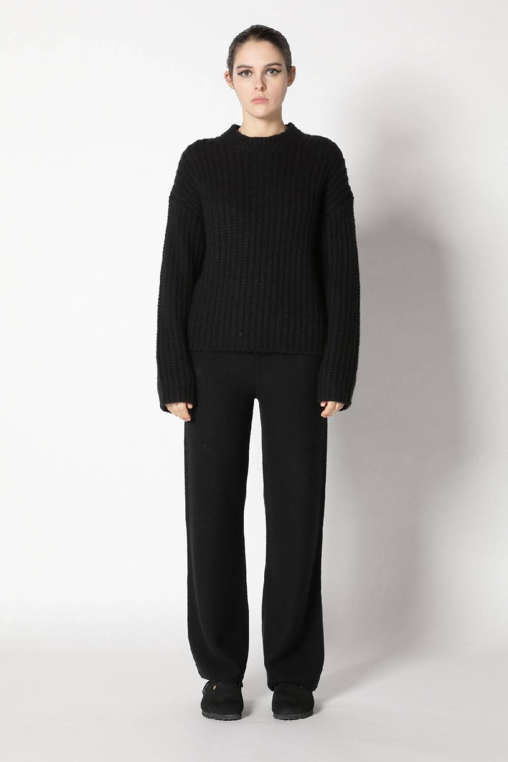 Sminfinity blurry chunky crewneck + garter palazzo pants Sminfinity blurry chunky crewneck + garter palazzo pants