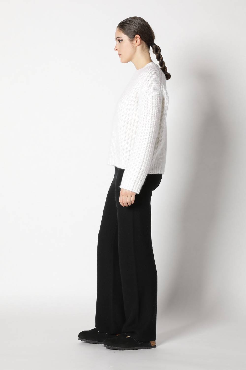 Sminfinity Blurry Chunky Crewneck + Garter Palazzo Pants