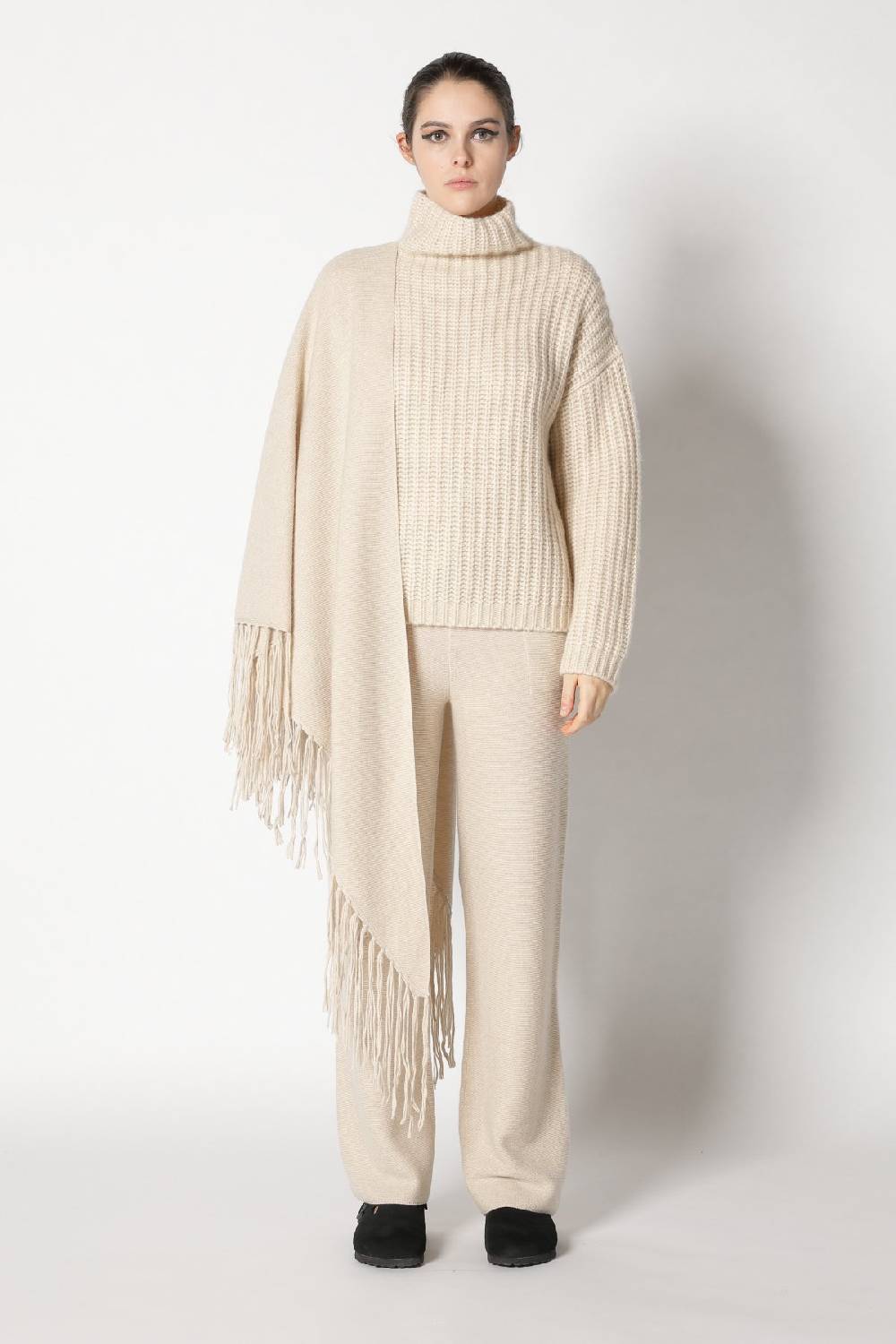 Sminfinity blurry chunky turtle + garter triangle + garter palazzo pants