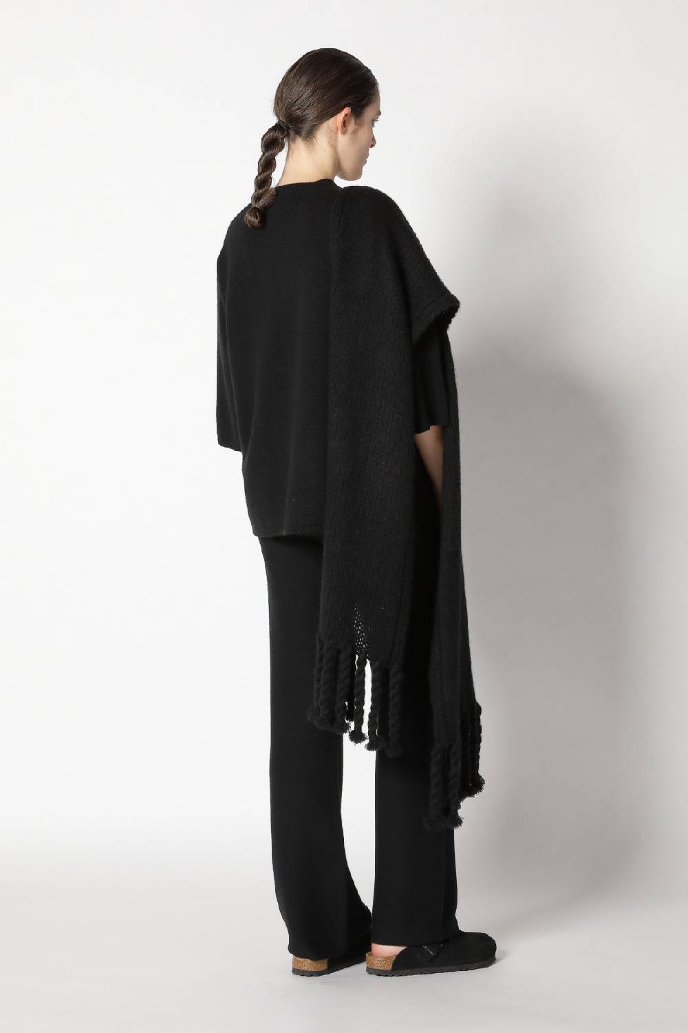 Sminfinity Blurry Crew Jumper + Blurry Chunky Scarf + Garter Palazzo Pants