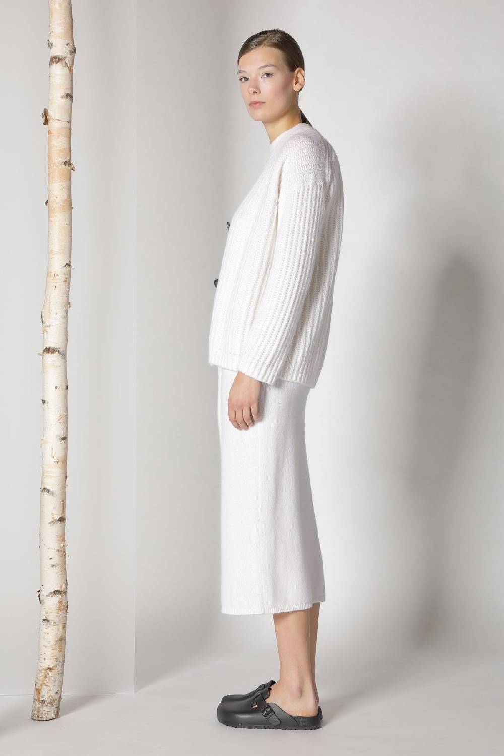 Sminfinity Blurry Ribbed Cardigan + Blurry Crew Top + Blurry Tulip Skirt