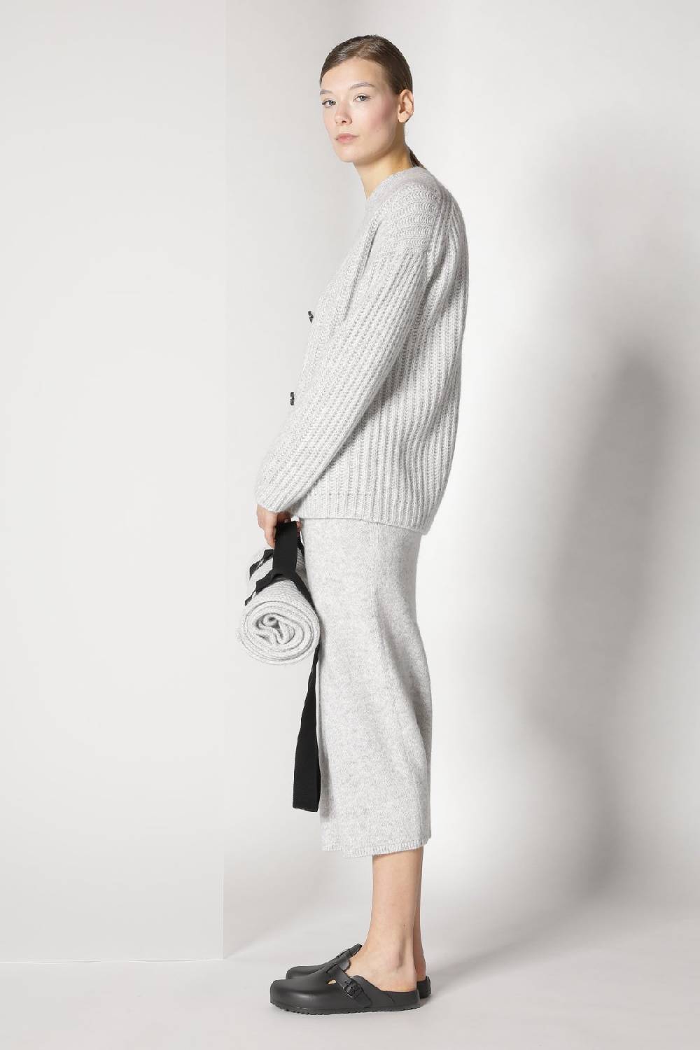 Sminfinity Blurry Ribbed Cardigan + Blurry Crew Top + Blurry Tulip Skirt