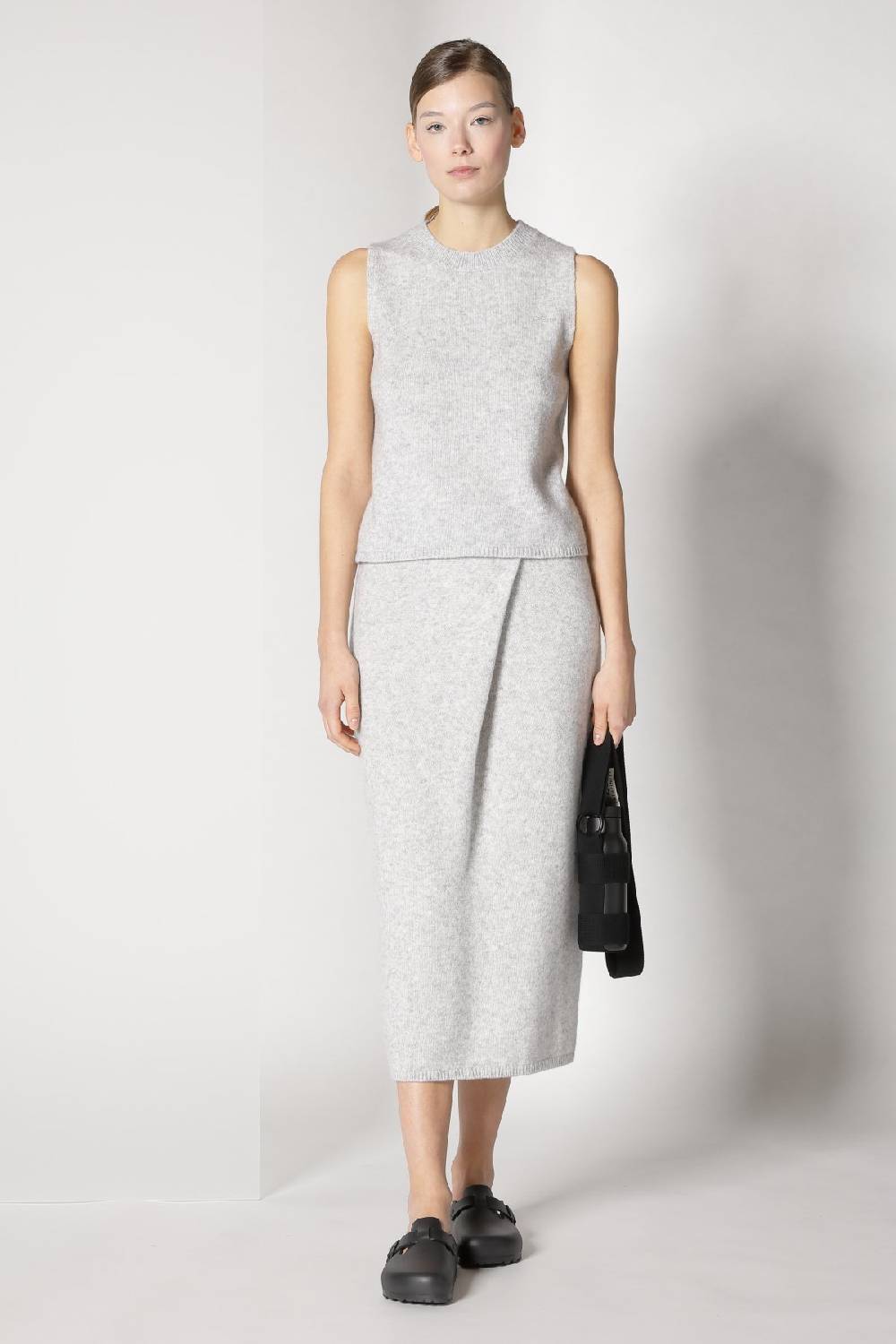 Sminfinity Blurry Ribbed Cardigan + Blurry Crew Top + Blurry Tulip Skirt