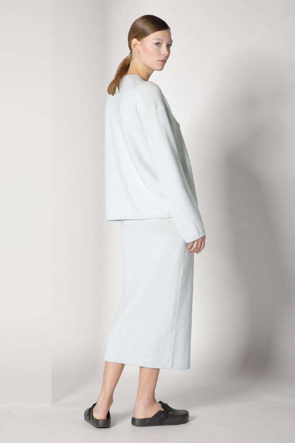 Sminfinity Blurry Ribbed Scarf + Blurry Crew Jumper + Blurry Tulip Skirt