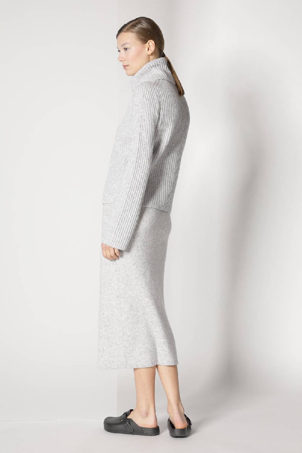 Sminfinity Blurry Ribbed Zip-jacket + Blurry Crew Top + Blurry Tulip Skirt