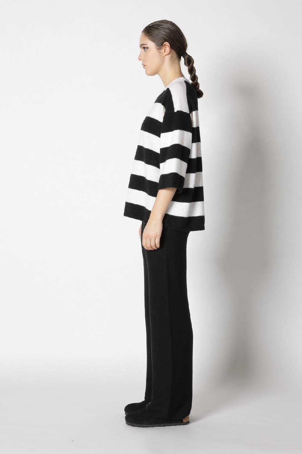 Sminfinity Blurry Stripe Jumper + Garter Palazzo Pants