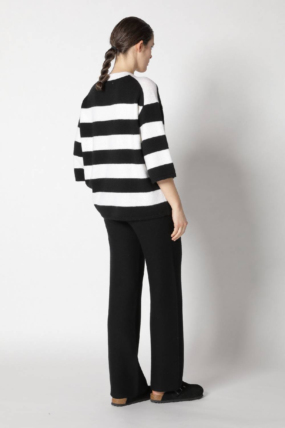 Sminfinity Blurry Stripe Jumper + Garter Palazzo Pants