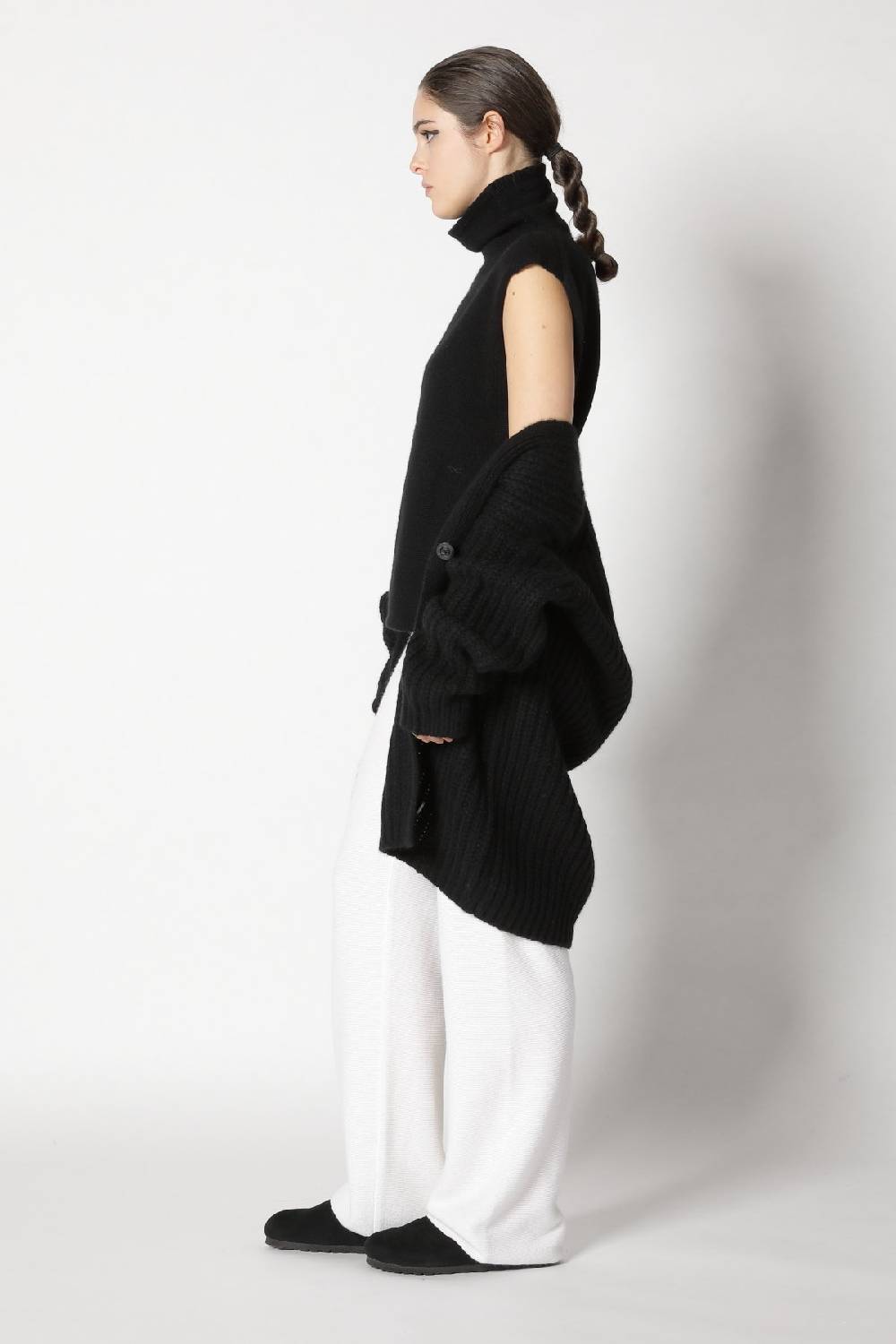 Sminfinity Blurry Turtle Top + Blurry Chunky Cardy + Garter Palazzo Pants