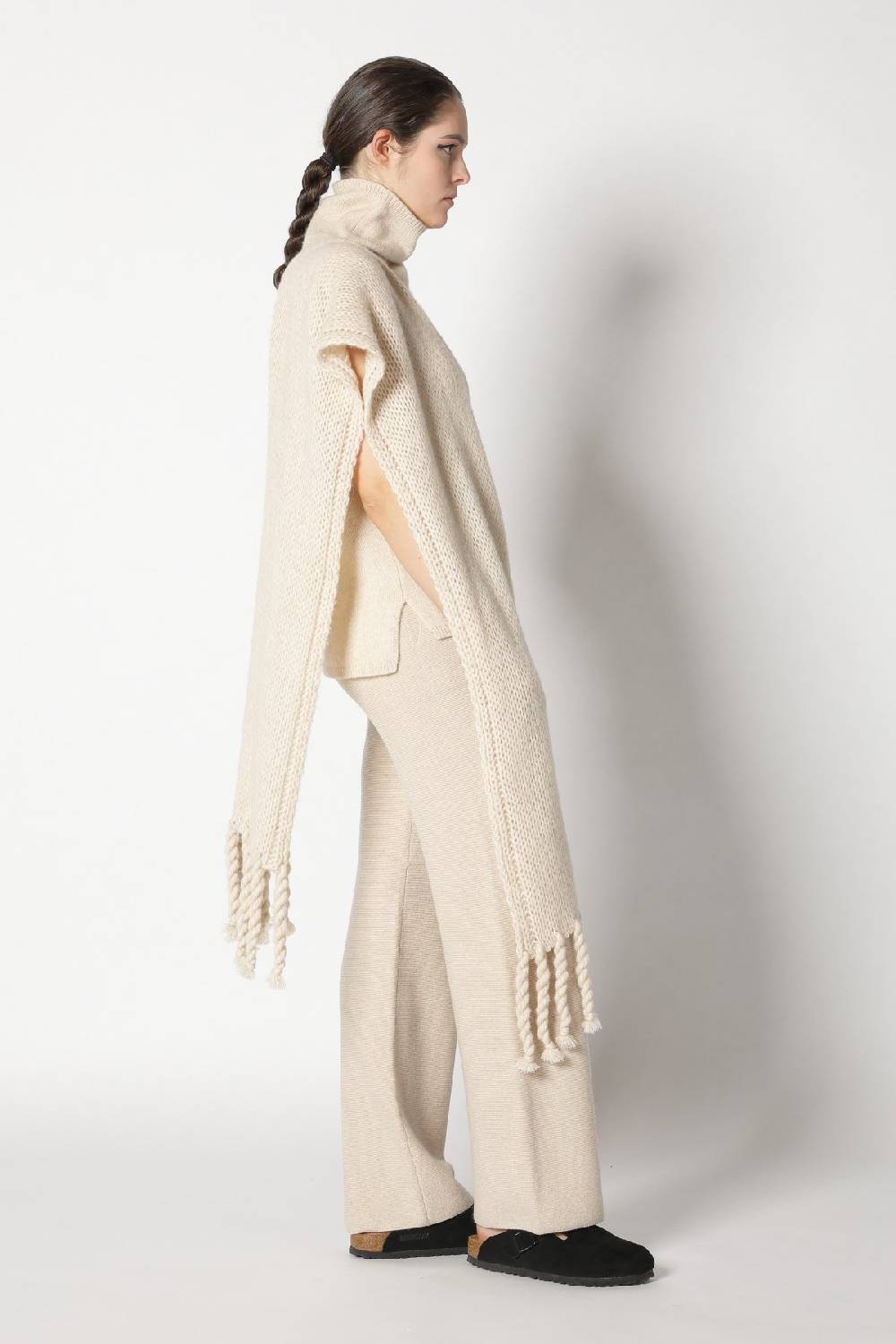 Sminfinity Blurry Turtle Top + Blurry Chunky Scarf + Garter Palazzo Pants