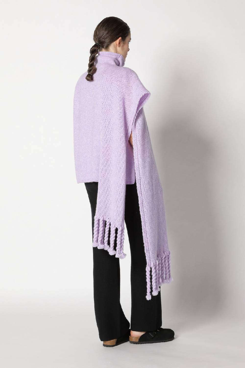 Sminfinity Blurry Turtle Top + Blurry Chunky Scarf + Garter Palazzo Pants