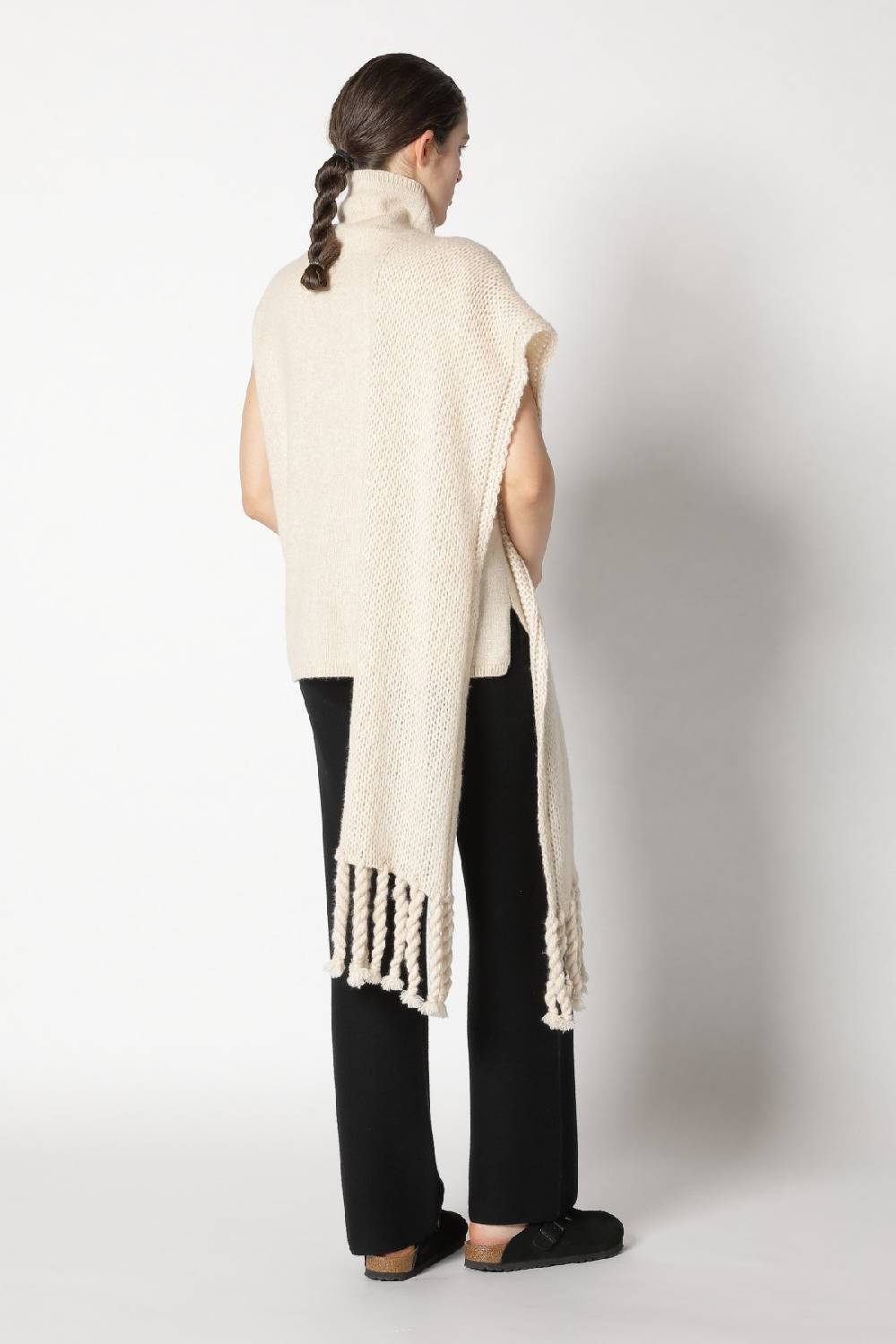 Sminfinity Blurry Turtle Top + Garter Palazzo Pants + Blurry Chunky Scarf